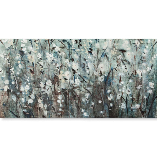 Mercana - White Blooms with Navy II MC by Mercana Studio a Hand Embellished Textured Canvas - 100031-L view 1