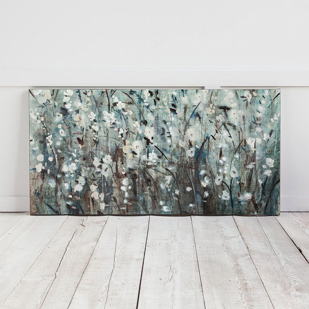 Mercana - White Blooms with Navy II MC by Mercana Studio a Hand Embellished Textured Canvas - 100031-L view 2