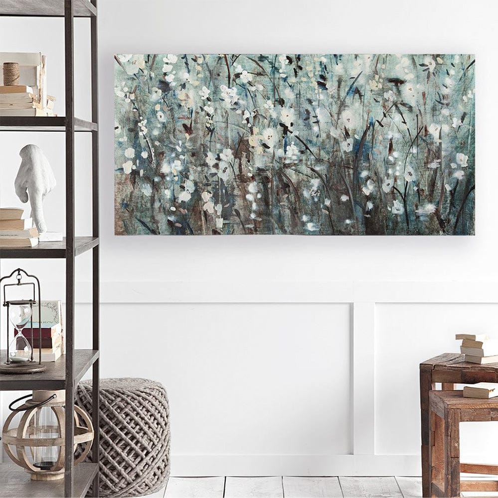 Mercana - White Blooms with Navy II MC by Mercana Studio a Hand Embellished Textured Canvas - 100031-L view 3