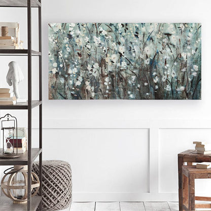 Mercana - White Blooms with Navy II MC by Mercana Studio a Hand Embellished Textured Canvas - 100031-L view 3