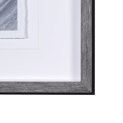 Mercana - White Horse Portrait by Mercana Studio Hand Embellished Textured Framed Art Print Matted under Glass - 14981 view 3