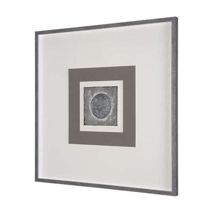 Mercana - White Moon by Studio M a handmade Original Framed Artwork under Glass - 15090 view 2