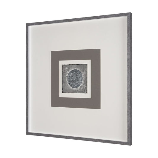 Mercana - White Moon by Studio M a handmade Original Framed Artwork under Glass - 15090 view 2