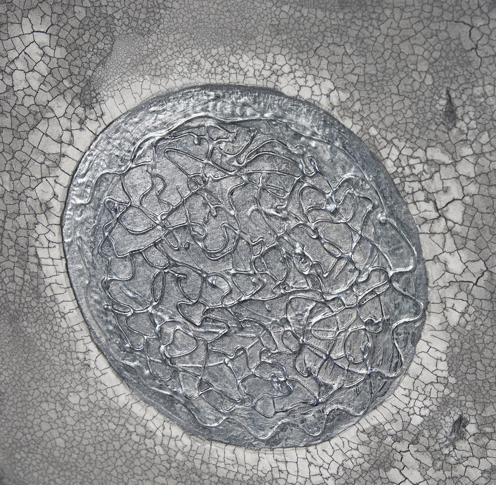 Mercana - White Moon by Studio M a handmade Original Framed Artwork under Glass - 15090 view 7