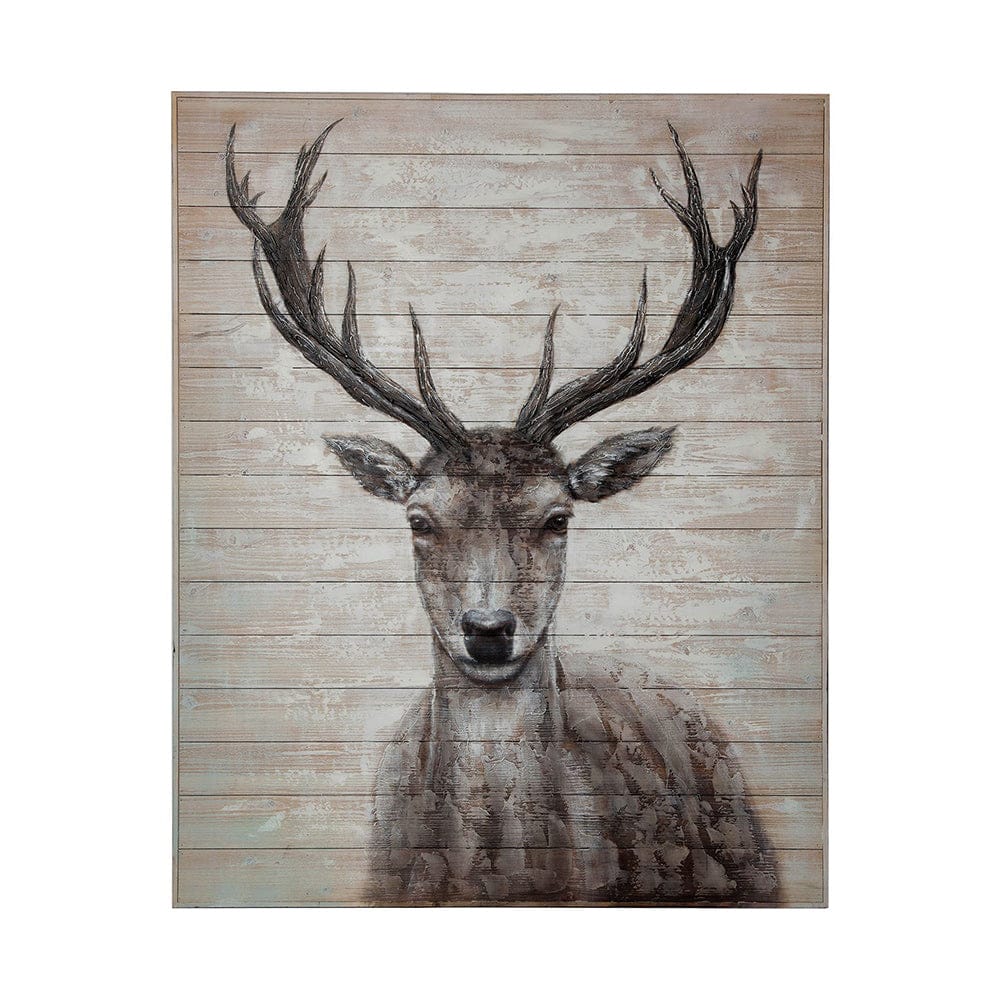 Mercana - White Tail II 48x60 Deer Original Hand Painted on Wood Oil Painting - 67717 view 2
