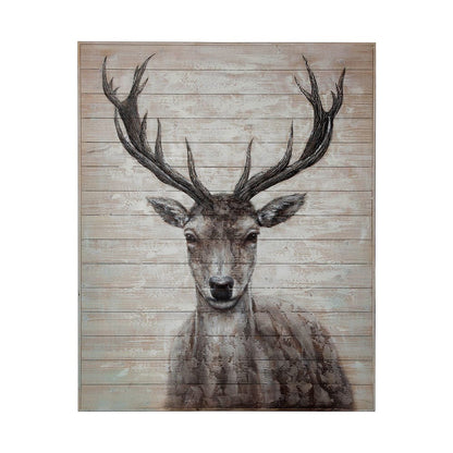 Mercana - White Tail II 48x60 Deer Original Hand Painted on Wood Oil Painting - 67717 view 2