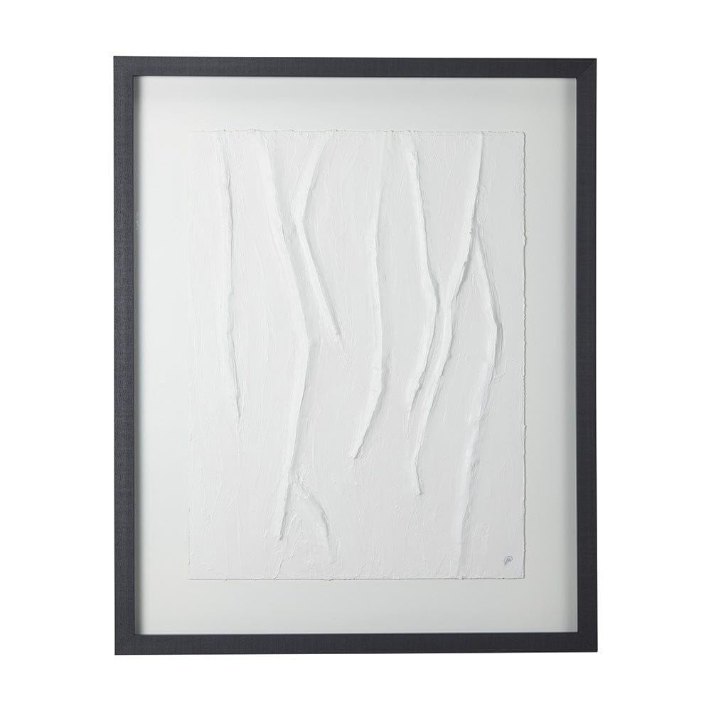 Mercana - White Vines I by Studio M a handmade Original Framed 3D Textured Artwork under Glass - 14257 view 1