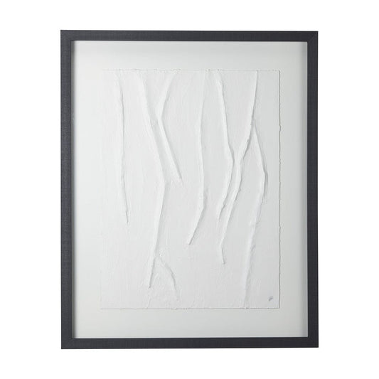 Mercana - White Vines I by Studio M a handmade Original Framed 3D Textured Artwork under Glass - 14257 view 1