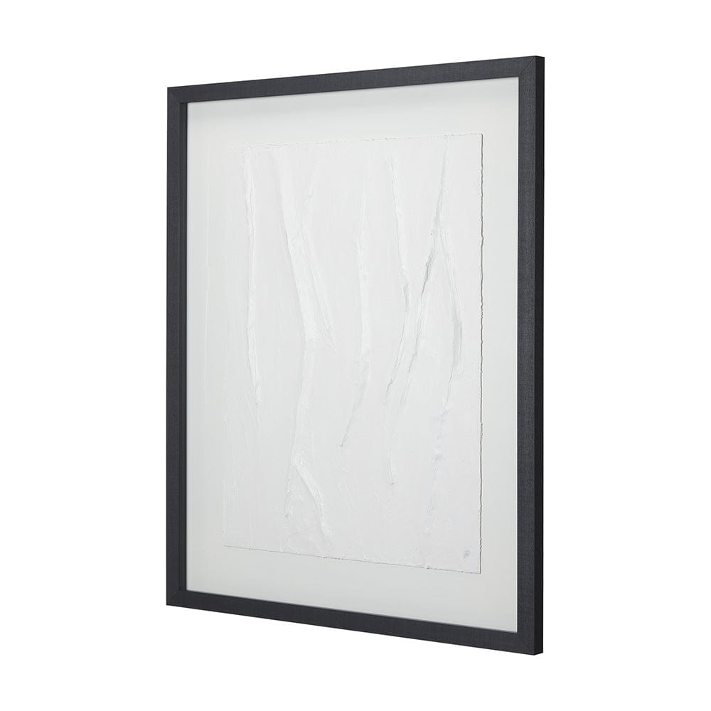 Mercana - White Vines I by Studio M a handmade Original Framed 3D Textured Artwork under Glass - 14257 view 2