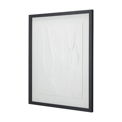 Mercana - White Vines I by Studio M a handmade Original Framed 3D Textured Artwork under Glass - 14257 view 2