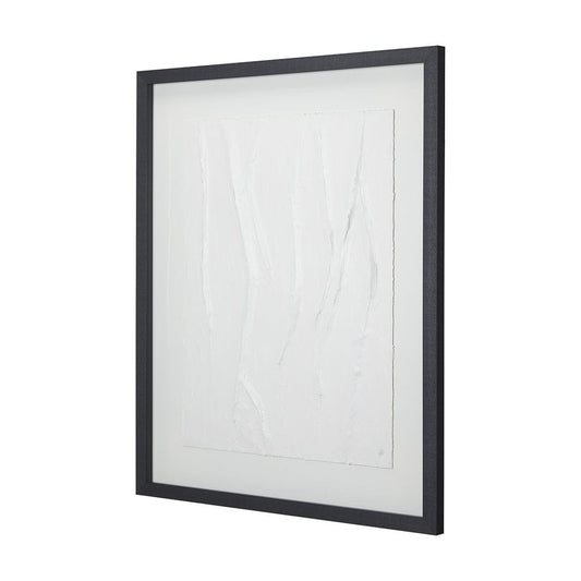 Mercana - White Vines I by Studio M a handmade Original Framed 3D Textured Artwork under Glass - 14257 view 2
