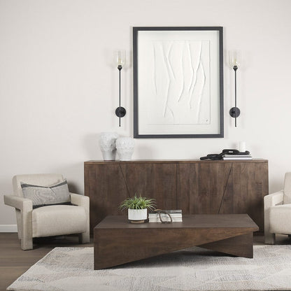 Mercana - White Vines I by Studio M a handmade Original Framed 3D Textured Artwork under Glass - 14257 view 8