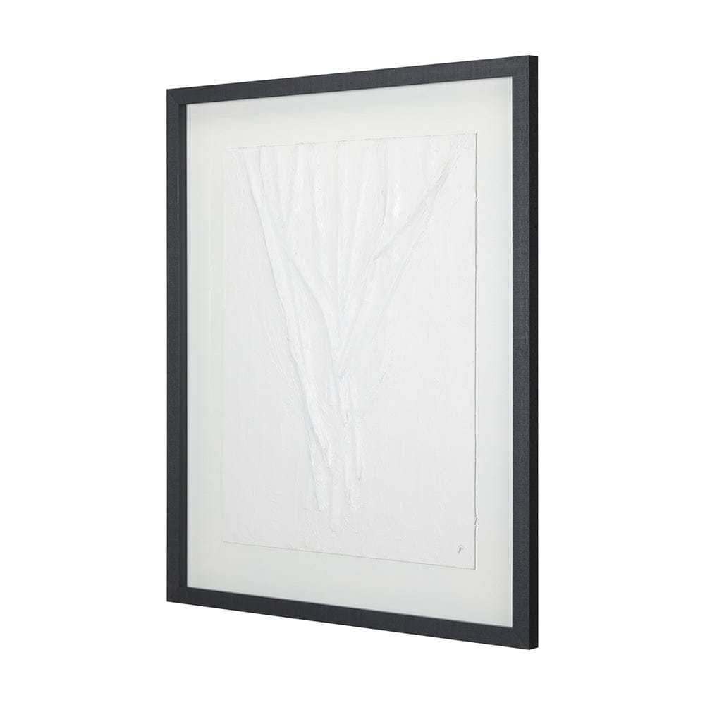 Mercana - White Vines II by Studio M a handmade Original Framed 3D Textured Artwork under Glass - 14258 view 2