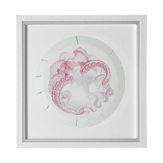 Mercana - Who Stole My Precious I Pink by Fiona H Hand Embellished Textured Framed Print Matted under Glass - 13230 view 1