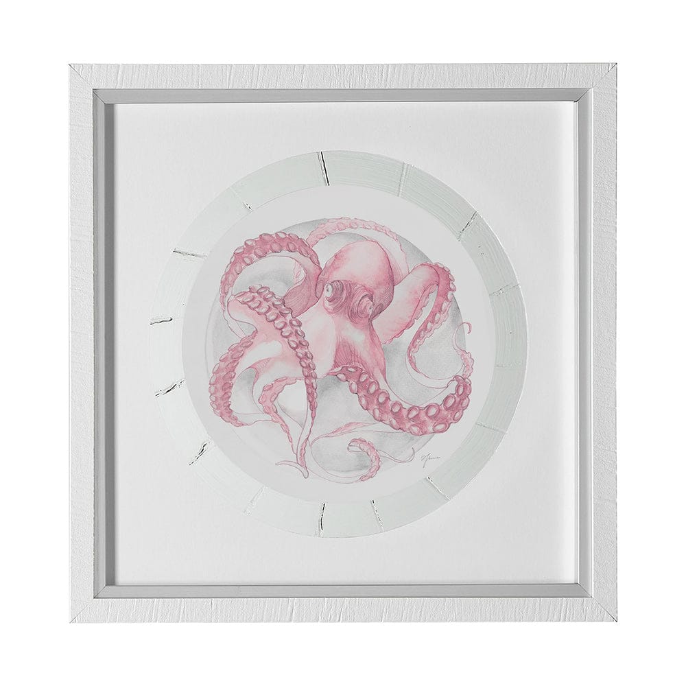 Mercana - Who Stole My Precious II Pink by Fiona H Hand Embellished Textured Framed Print Matted under Glass - 13231 view 1