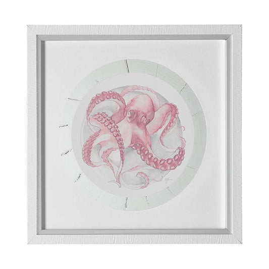 Mercana - Who Stole My Precious II Pink by Fiona H Hand Embellished Textured Framed Print Matted under Glass - 13231 view 1