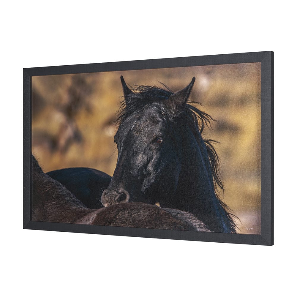 Mercana - Wild Horses by Gary Blatter a Hand Embellished Textured Framed Art Print - 15377 view 2