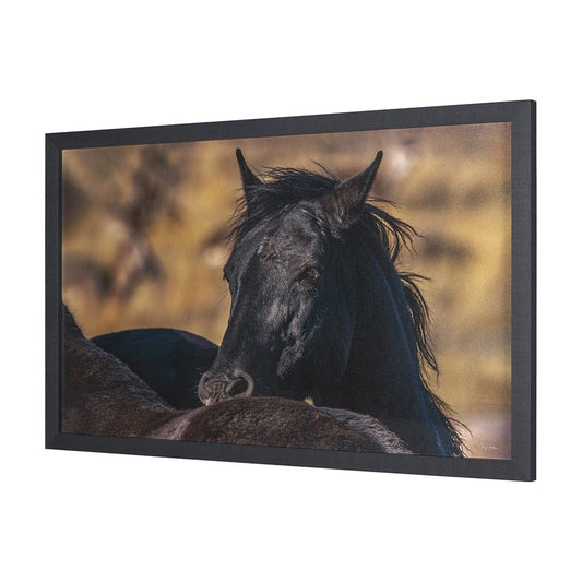 Mercana - Wild Horses by Gary Blatter a Hand Embellished Textured Framed Art Print - 15377 view 2