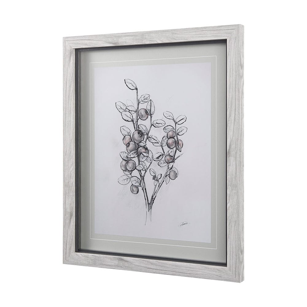 Mercana - WildBerry Collection Hucklberry Mercana Studio Hand Embellished Framed Art Print Matted under Glass - 14071 view 2