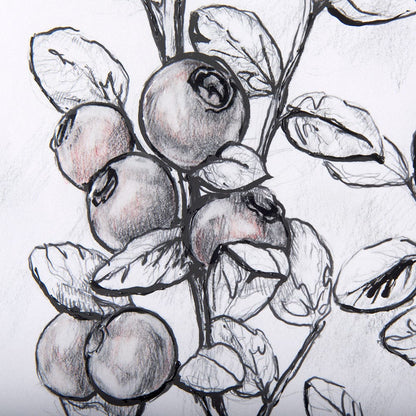 Mercana - WildBerry Collection Hucklberry Mercana Studio Hand Embellished Framed Art Print Matted under Glass - 14071 view 7