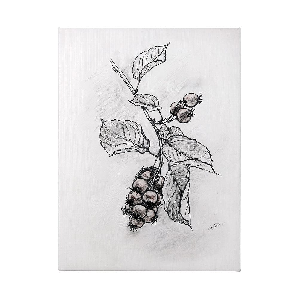 Mercana - Wildberry Collection Saskatoonberry by Ariana a Hand Embellished Textured Canvas - 102014-L view 1