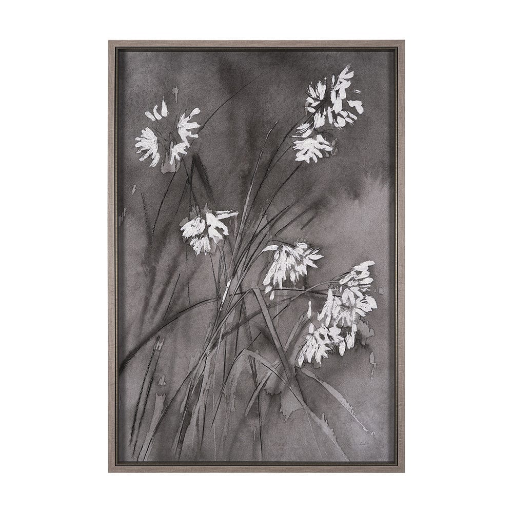Mercana - Wildflowers I Charcoal by Mercana Studio a Hand Embellished Textured Framed Art Print - 15125 view 1