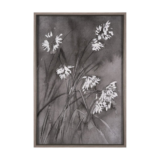 Mercana - Wildflowers I Charcoal by Mercana Studio a Hand Embellished Textured Framed Art Print - 15125 view 1