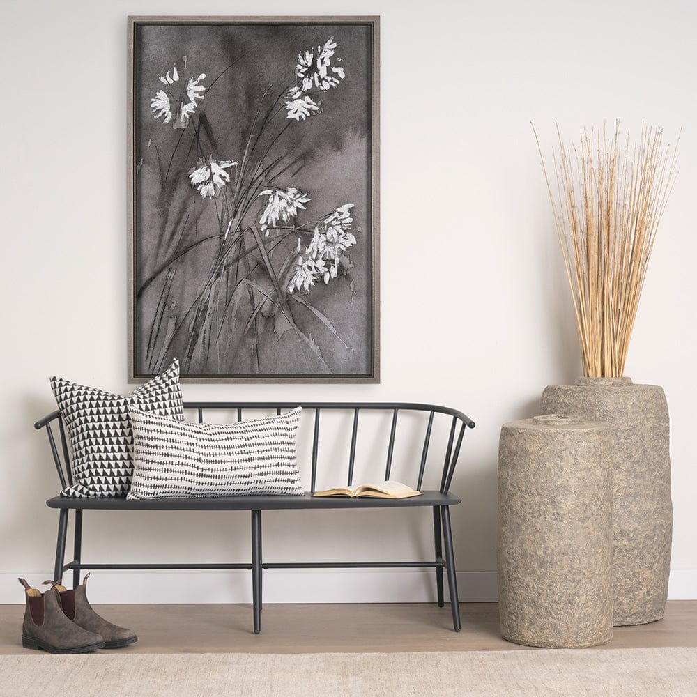 Mercana - Wildflowers I Charcoal by Mercana Studio a Hand Embellished Textured Framed Art Print - 15125 view 8