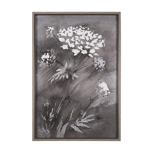 Mercana - Wildflowers II Charcoal by Mercana Studio a Hand Embellished Textured Framed Art Print - 15126 view 1