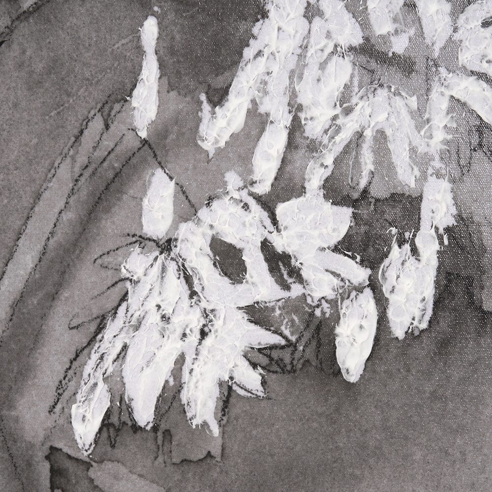 Mercana - Wildflowers II Charcoal by Mercana Studio a Hand Embellished Textured Framed Art Print - 15126 view 6