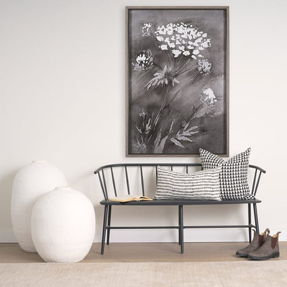 Mercana - Wildflowers II Charcoal by Mercana Studio a Hand Embellished Textured Framed Art Print - 15126 view 8