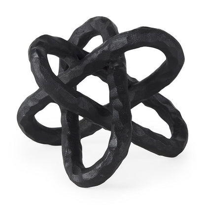 Mercana - Wilhelm I Small 7L x 7W Black Metal Link Decor Object - 67815 view 1