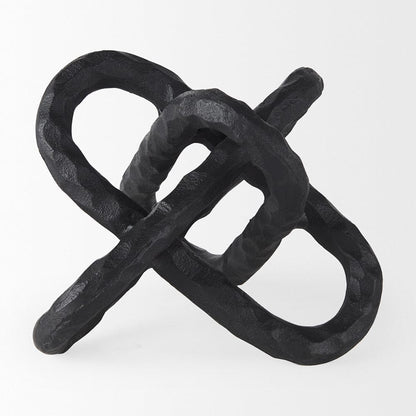 Mercana - Wilhelm I Small 7L x 7W Black Metal Link Decor Object - 67815 view 5