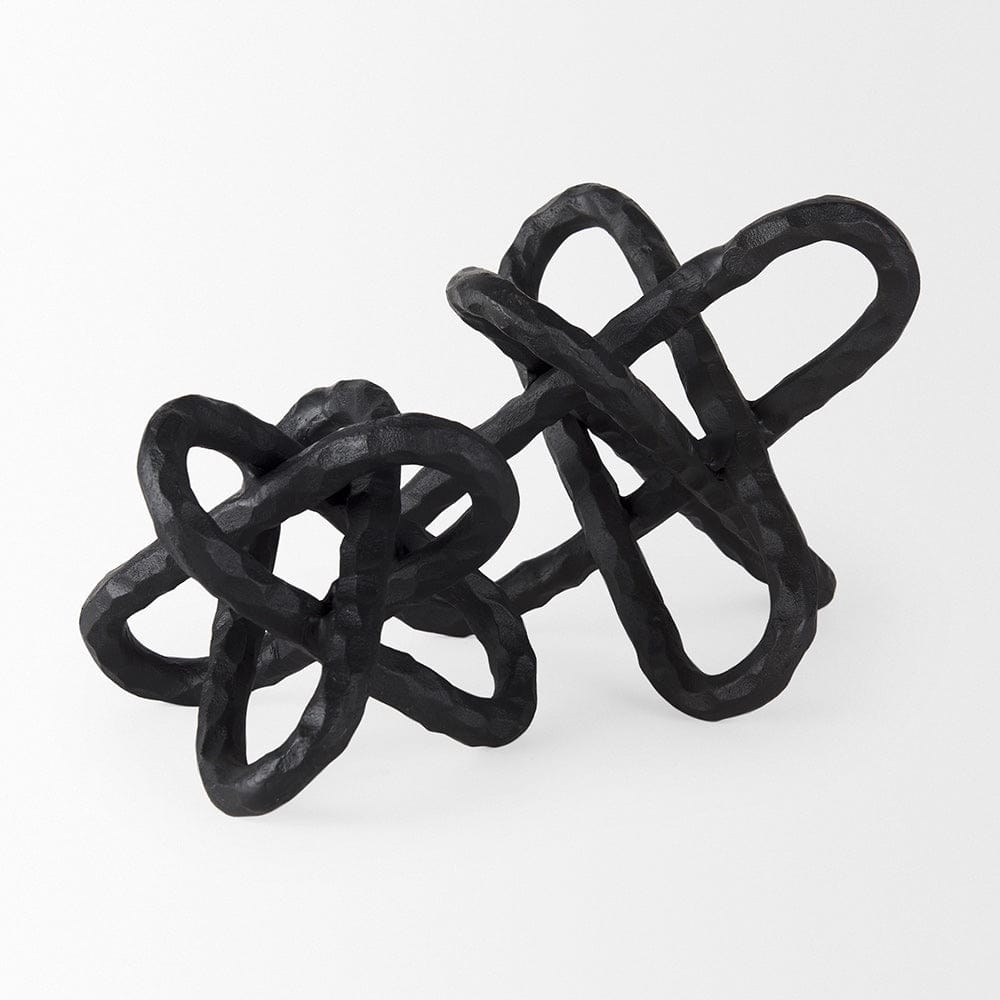 Mercana - Wilhelm I Small 7L x 7W Black Metal Link Decor Object - 67815 view 11