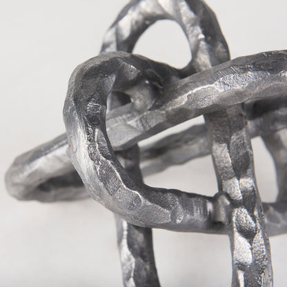 Mercana - Wilhelm I Small 7L x 7W Silver Metal Link Decor Object - 67816_CLOSEOUT view 6