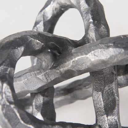 Mercana - Wilhelm I Small 7L x 7W Silver Metal Link Decor Object - 67816_CLOSEOUT view 7