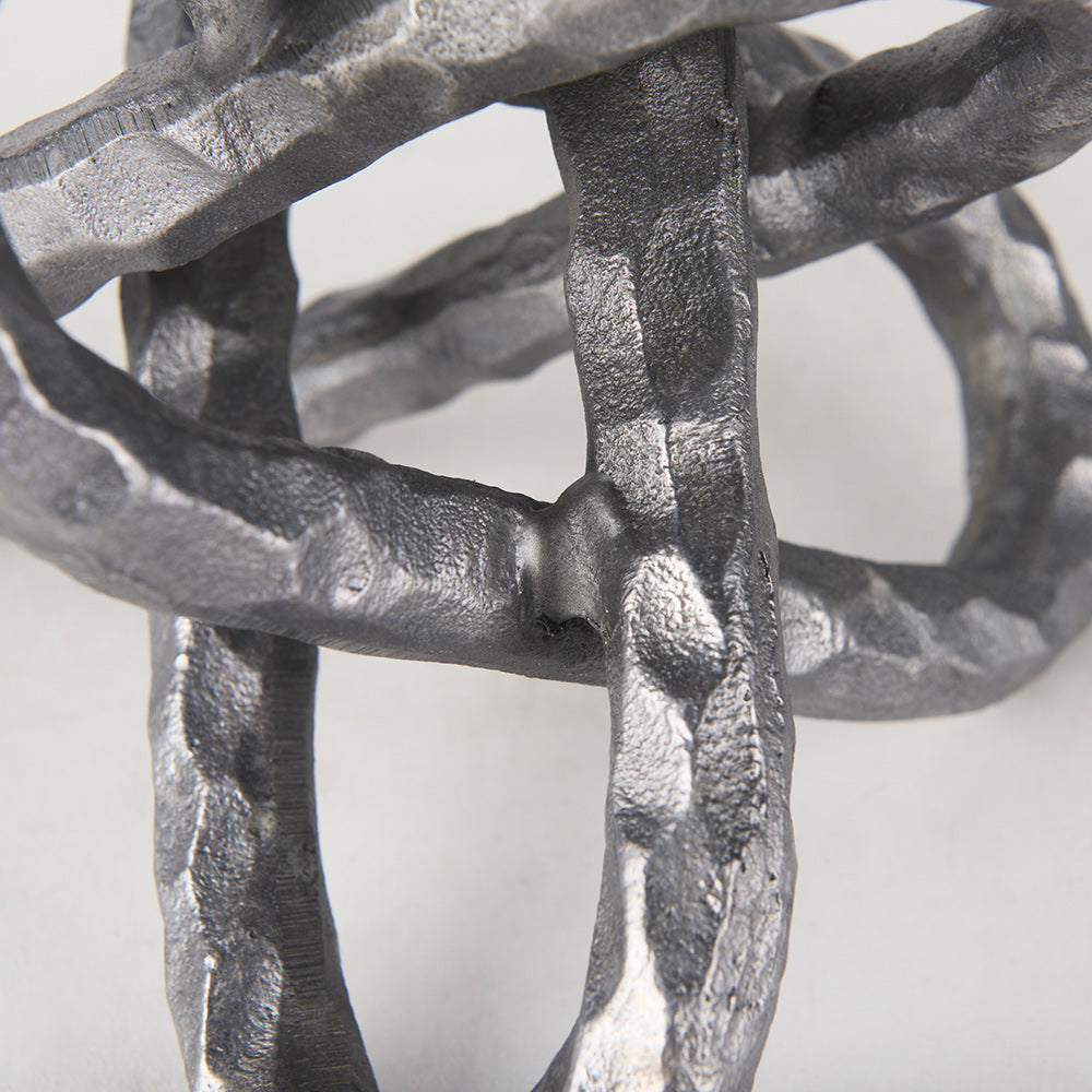 Mercana - Wilhelm I Small 7L x 7W Silver Metal Link Decor Object - 67816_CLOSEOUT view 8