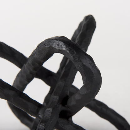 Mercana - Wilhelm II Large 10L x 10W Black Metal Link Decor Object - 67817 view 6