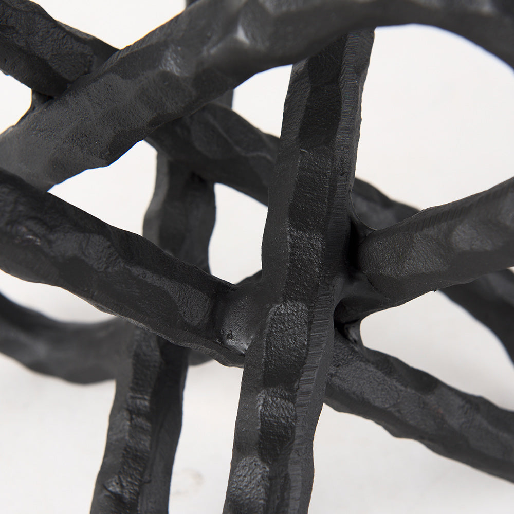Mercana - Wilhelm II Large 10L x 10W Black Metal Link Decor Object - 67817 view 7