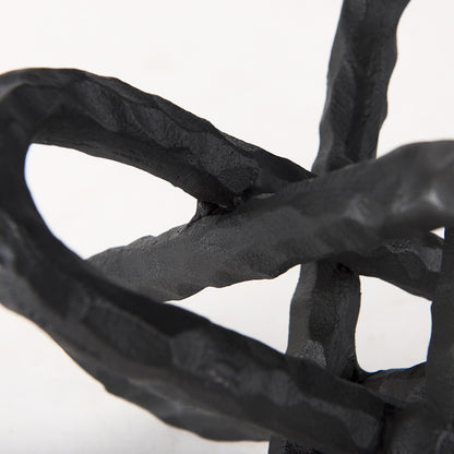 Mercana - Wilhelm II Large 10L x 10W Black Metal Link Decor Object - 67817 view 8