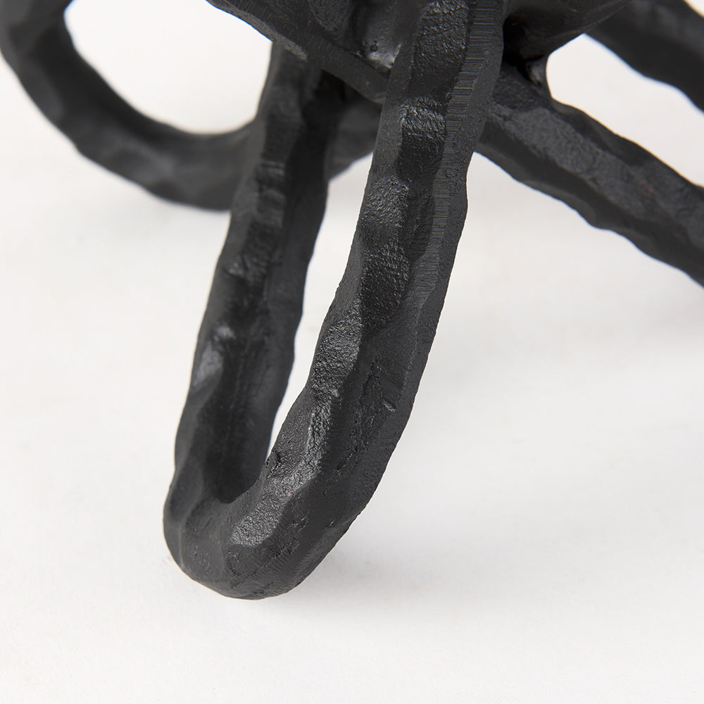 Mercana - Wilhelm II Large 10L x 10W Black Metal Link Decor Object - 67817 view 9