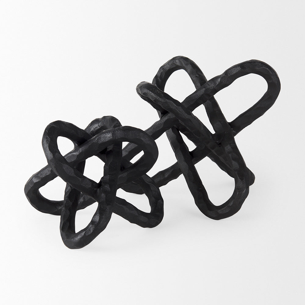 Mercana - Wilhelm II Large 10L x 10W Black Metal Link Decor Object - 67817 view 10