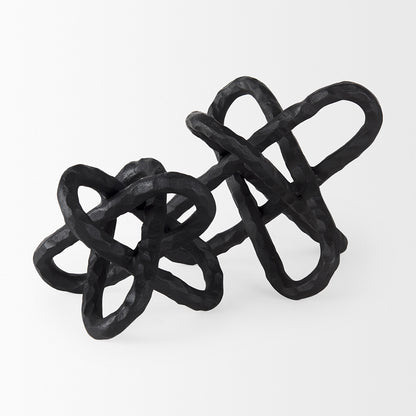 Mercana - Wilhelm II Large 10L x 10W Black Metal Link Decor Object - 67817 view 10