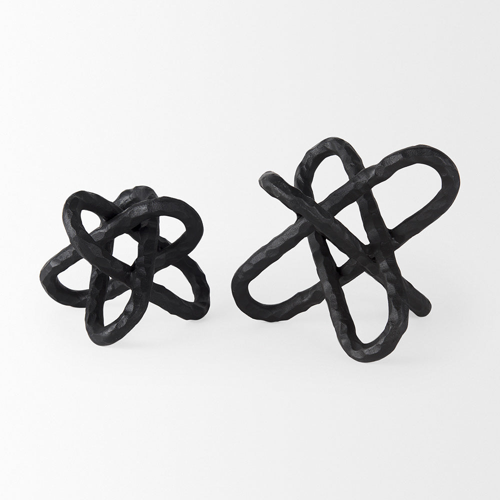 Mercana - Wilhelm II Large 10L x 10W Black Metal Link Decor Object - 67817 view 11