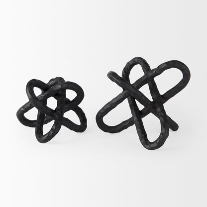 Mercana - Wilhelm II Large 10L x 10W Black Metal Link Decor Object - 67817 view 11