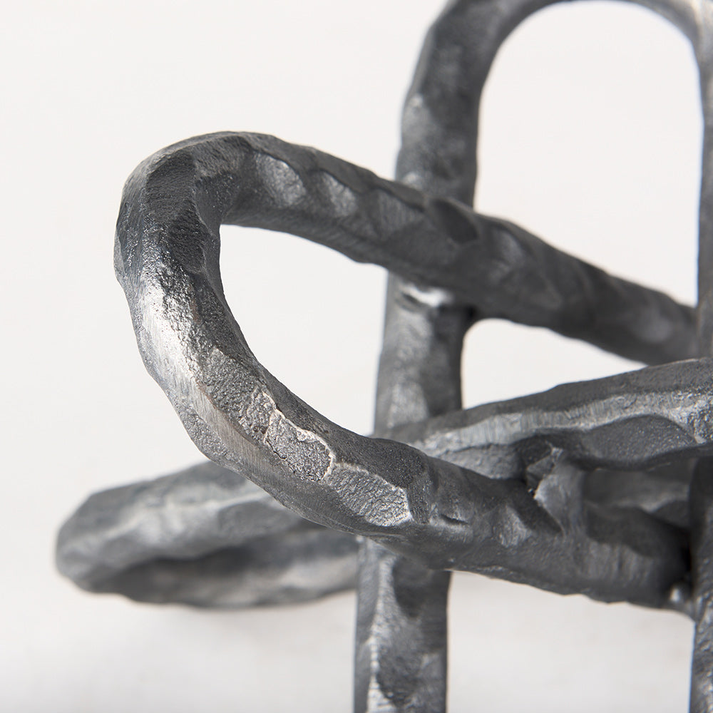 Mercana - Wilhelm II Large 10L x 10W Silver Metal Link Decor Object - 67818_CLOSEOUT view 7