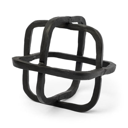 Mercana - Willem I 9L x 9W Black Metal Open Cube Decor Object - 67813 view 1