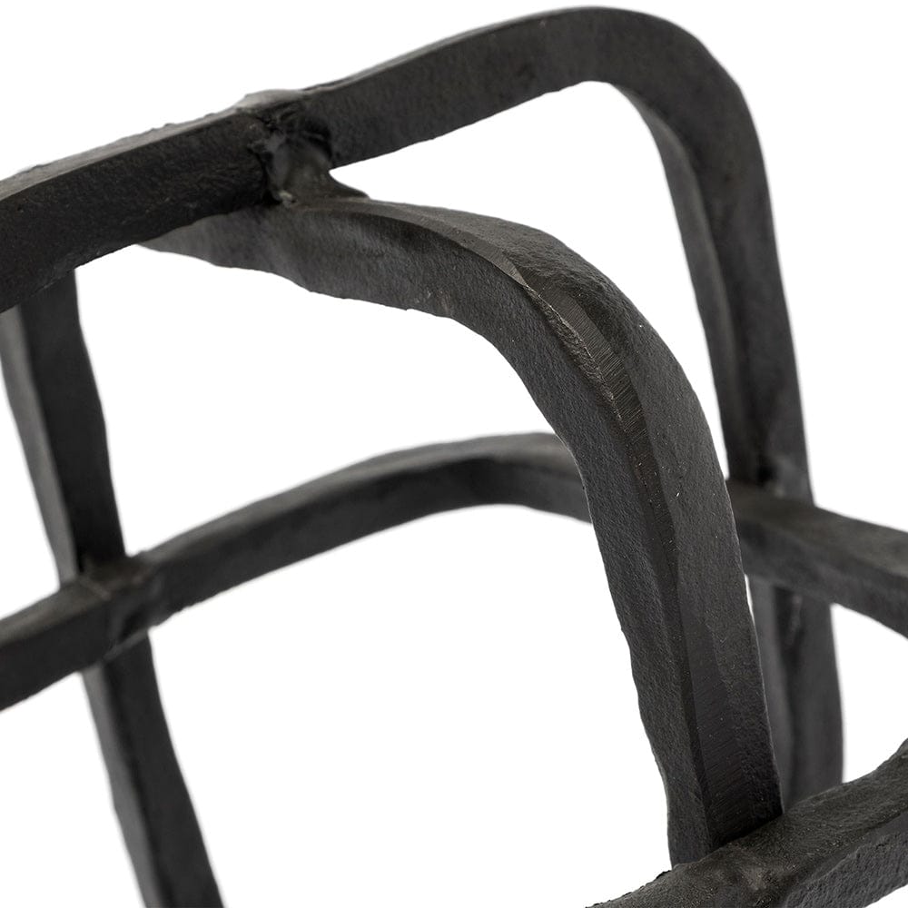 Mercana - Willem I 9L x 9W Black Metal Open Cube Decor Object - 67813 view 4