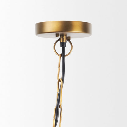 Mercana - Willson 17.0L x 17.0W x 29.0H Black Iron W/Antique Brass Dome Pendant Light - 69676 view 3