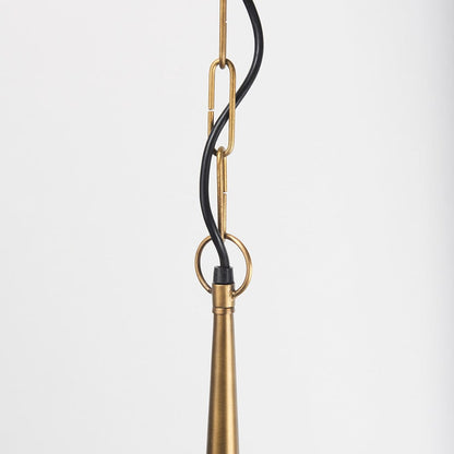 Mercana - Willson 17.0L x 17.0W x 29.0H Black Iron W/Antique Brass Dome Pendant Light - 69676 view 5